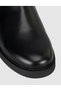 Genuine Leather Dark Black Zippered Men's Boots. - 5