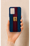 Vivo Y33S Compatible Burgundy Blue Patterned Silicone Case