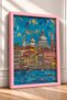 Venice, Kubbeler and Gondola Canal Framed Painting, Italy Poster, Living Room, Kitchen, Wall Decor, Itp116. - 2