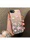 Pink Turtle and Seashell Patterned Silicone Case, Compatible with iPhone 7/8/Se 2020 2022, Featuring a Cute Design.