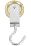 Single Pulley with Hook - 40mm Gold - Grooved Wheel for Smooth Loading, Snap Hook for Easy Attachmen - 3