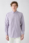 Long Sleeve Classic Striped Embroidered Cotton Easy-Iron Shirt - 2
