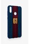Huawei Y7 2019 Compatible Burgundy Blue Patterned Silicone Case. - 3