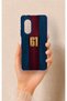 Huawei Nova 9Se Compatible Burgundy Blue Patterned Silicone Case.