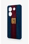 Tecno Camon 20 Pro Compatible Burgundy Blue Patterned Silicone Case. - 4