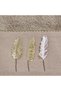 Missi bamboo leaf embroidered 2-piece towel set, dark beige, 50x90, dark beige. - 4