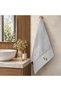 Farah bamboo flower embroidered hand towel, grey, 50x90 cm. - 2