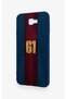 Samsung J7 Prime Compatible Burgundy and Blue Patterned Silicone Case. - 4