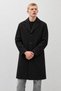 Men's Classic Collar Winter Black Coat - 6