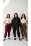 Bordo Knitted Crepe Carrot Pants - 3