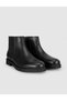 Men's Black Genuine Leather Elastic Chelsea Boots - 2