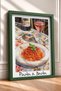 Pasta & Basta Pink Wine Spaghetti Framed Painting Italy Poster Living Room Kitchen Wall Decor Itp099 - 2