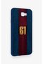 Samsung J7 Prime Compatible Burgundy and Blue Patterned Silicone Case. - 3