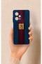 Redmi Note 12 Pro 5g Compatible Burgundy and Blue Patterned Silicone Case.