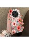 Redmi A4 Compatible Pink Protective Case with Large Floral Print, Impact Protection.