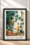 In Vino Veritas Yellow Grape Vine Framed Painting, Italy Poster, Living Room, Kitchen, Wall Decor, Itp100. - 3