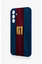 Samsung A15 Compatible Burgundy and Blue Patterned Silicone Case. - 4