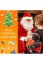 7PC Santa Claus Costumes Santa Suit With Beards Hat Boots Belt Gloves Top and Pants, Christmas Santa Outfit Set for Adults for Party Xmas Holiday - 2