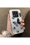 Redmi Note 14 Pro 4G/5G Compatible Black and Gray Butterfly-Printed Protective Case, Offering Impact Protection.