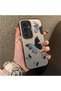 Black and Gray Butterfly-Printed Protective Case Compatible with the Samsung Galaxy S24 Plus, Offering Impact Protection.