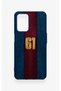 Oppo A54 Compatible Burgundy Blue Patterned Silicone Case - 2