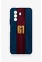 Huawei Nova Y70 Compatible Burgundy Blue Patterned Silicone Case. - 2
