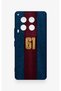 Tecno Camon 30 Compatible Burgundy Blue Patterned Silicone Case - 2