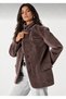 Women's Button-Down Faux Fur Jacket with Lining - 2