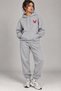 Hoodie Tracksuit 2-Piece Set with Ruffled Top and Bottom, Butterfly Print
