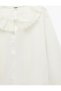 Cotton Button-Down Long-Sleeve Lace Baby Collar Shirt - 3