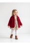 Girl's Red Velvet Coat and Floral Print Dress Set (2-Piece) - 2