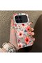 Poco F8 Pro 5g Compatible Pink Large Floral Print Protective Case, Impact Protection.
