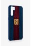 Oppo A91 Compatible Burgundy and Blue Patterned Silicone Case. - 3