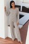 Women's Stylish Stretchy Gray Pajama Set - 4