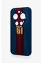 Mi 17 Ultra Compatible Burgundy Blue Patterned Silicone Case. - 4