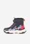 Children's Boots, Navy Blue, Faux Fur Lining, Winter Boots, Velcro Closure, Thick Sole, Sports Boots. - 2
