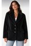 Women's Button-Down Faux Fur Jacket with Lining - 4