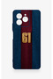 Omix X7 Compatible Silicone Case with Burgundy and Blue Pattern. - 2
