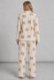 3-Piece Women's Patterned Long-Sleeved Pajama Set - 6