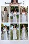 Women's Long Evening Dress with Lace Details and Sleeves, Available in Brown, White, Ecru, Navy Blue, and Mint Green. - 8
