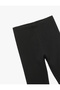 Girls Black Plain Leggings - 3