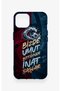 iPhone 13 Compatible Wavy Burgundy and Blue Patterned Silicone Case. - 2