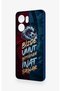 Oppo Reno 13F Compatible Wavy Burgundy and Blue Patterned Silicone Case. - 4