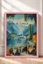 Dinner on the Lake Como, Framed Painting, Italy Poster, Living Room, Kitchen, Wall Decor, Itp134. - 3