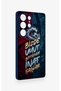 Samsung S25 Ultra Compatible Wavy Burgundy and Blue Patterned Silicone Case. - 3