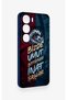 Vivo V40 Lite 5g Compatible Wavy Burgundy Blue Patterned Silicone Case. - 3