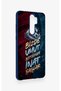 Wavy Burgundy and Blue Patterned Silicone Case Compatible with Redmi Note 8 Pro. - 3