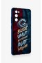 Samsung S20Fe Compatible Wavy Burgundy and Blue Patterned Silicone Case. - 3