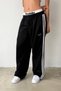 Side Stripe Velour Track Pants for Men - 8