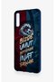 Samsung A70 Compatible Wavy Burgundy and Blue Patterned Silicone Case. - 4